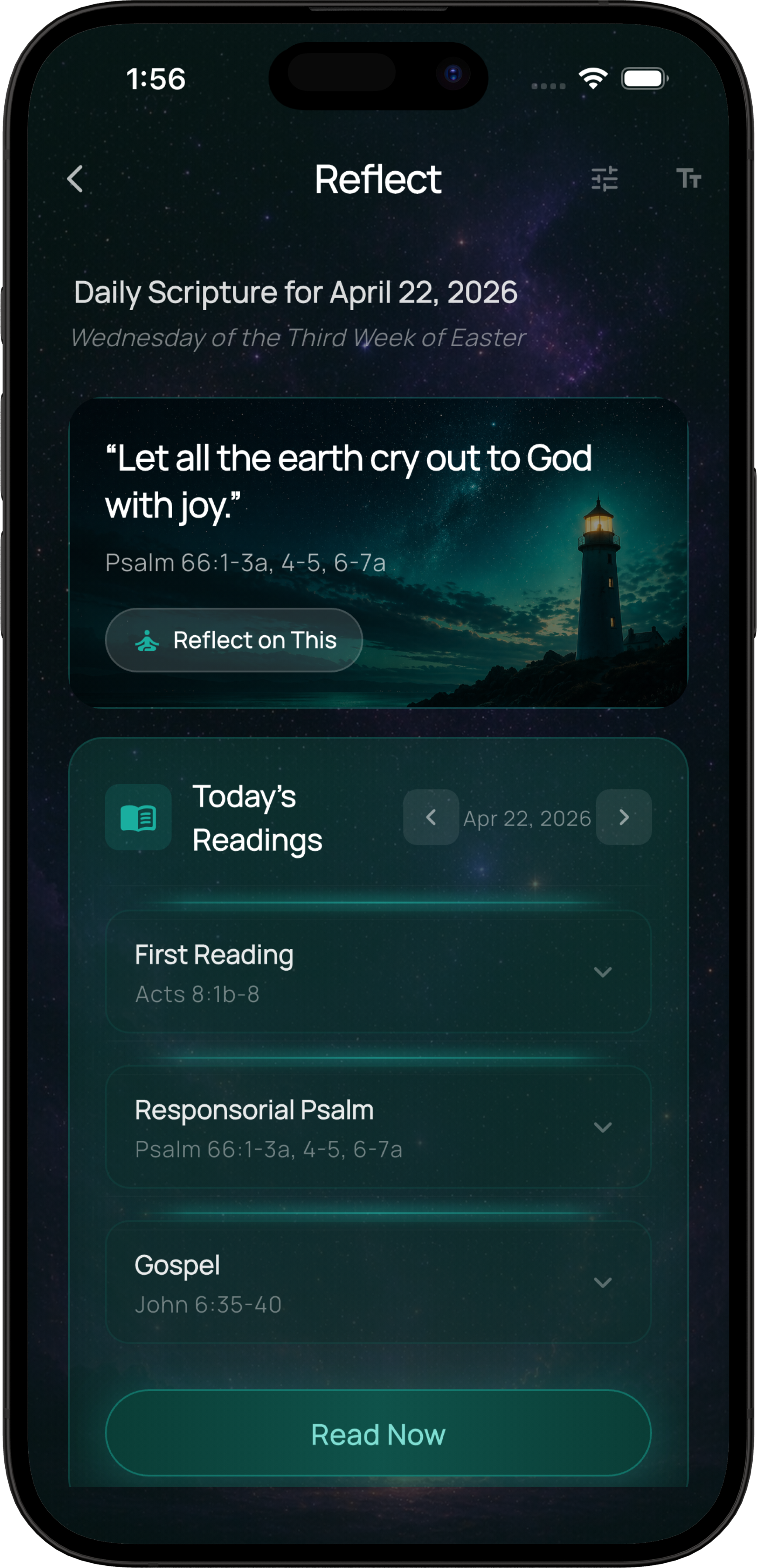 AIsaiah Reflect — daily Scripture readings and journaling